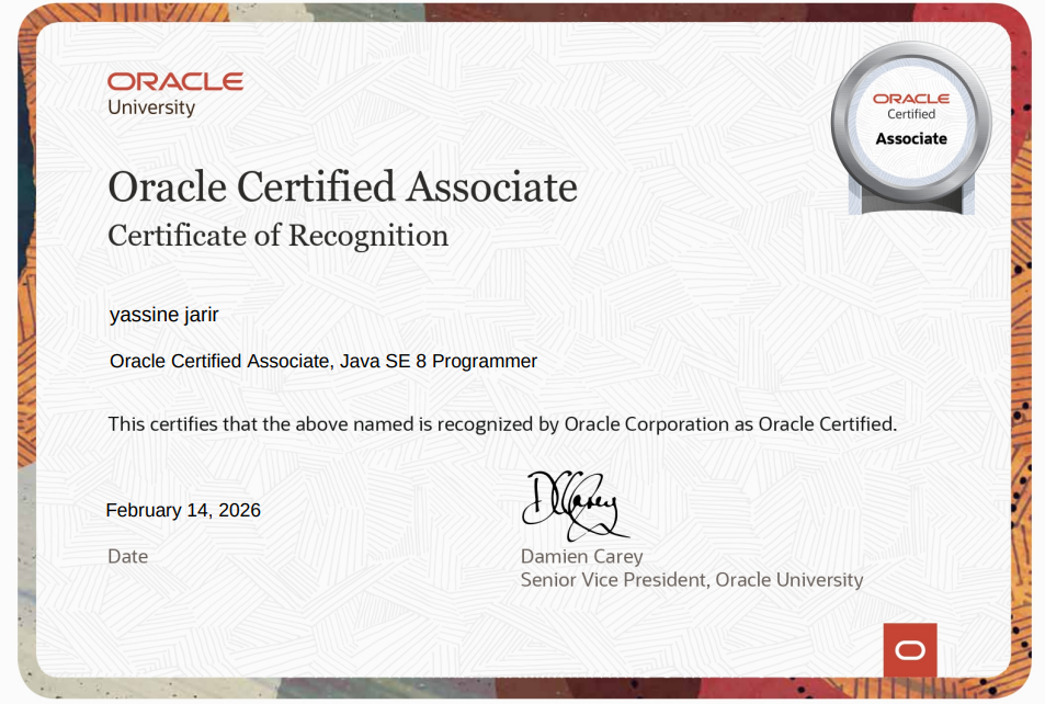Oracle Certified Associate, Java SE 8 Programmer